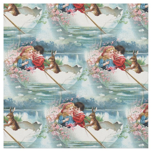 Vintage Easter Fabric (Close Up)