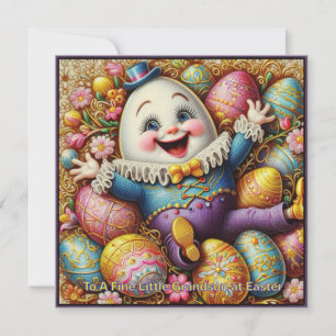 Vintage Easter ~FINE GRANDSON ~ Humpty Dumpty~ Holiday Card