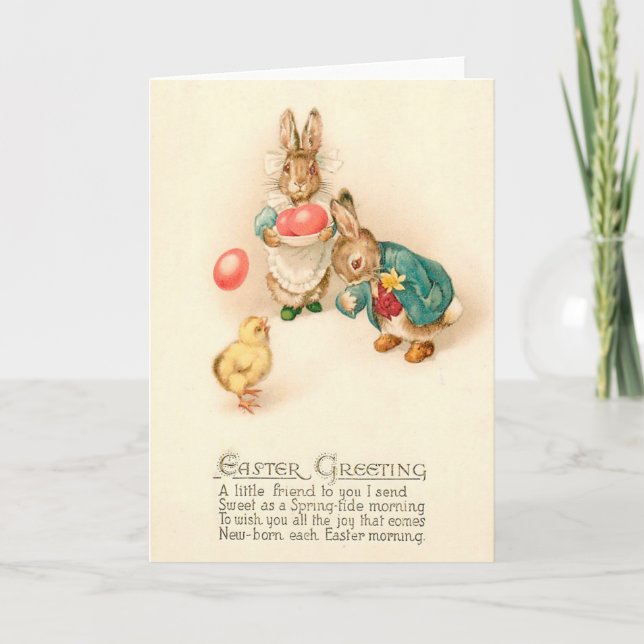 Vintage Easter Greeting Card (Front)