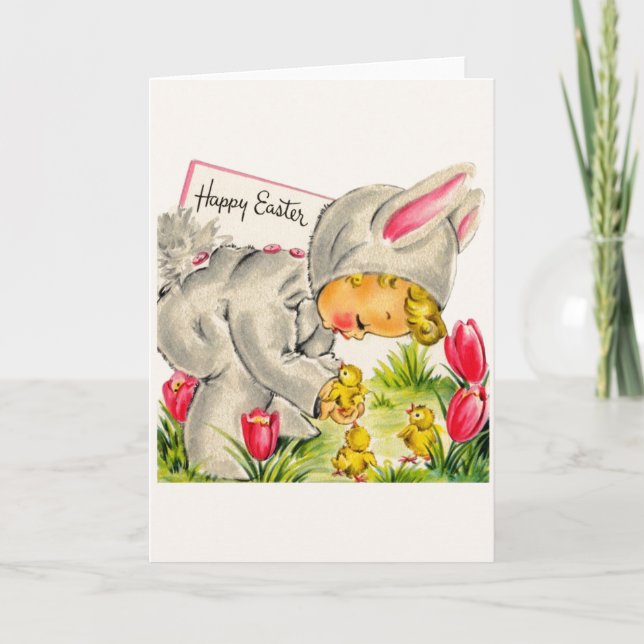 Vintage Easter Greeting Card (Front)
