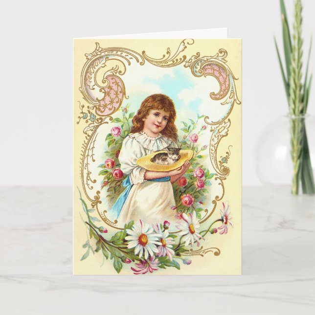 Vintage Easter Greeting Card (Front)