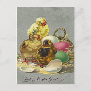 Vintage Easter Greetings 1909 Holiday Postcard