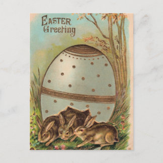 Vintage - Easter Greetings Holiday Postcard