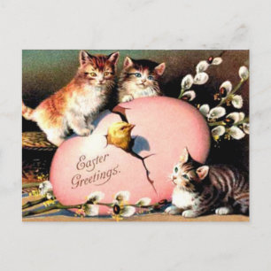 Vintage Easter Greetings, Holiday Postcard