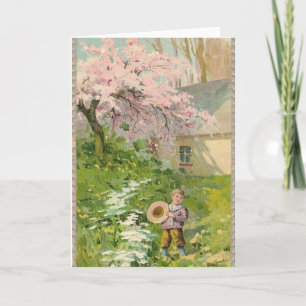 Vintage Easter Holiday Greeting Card