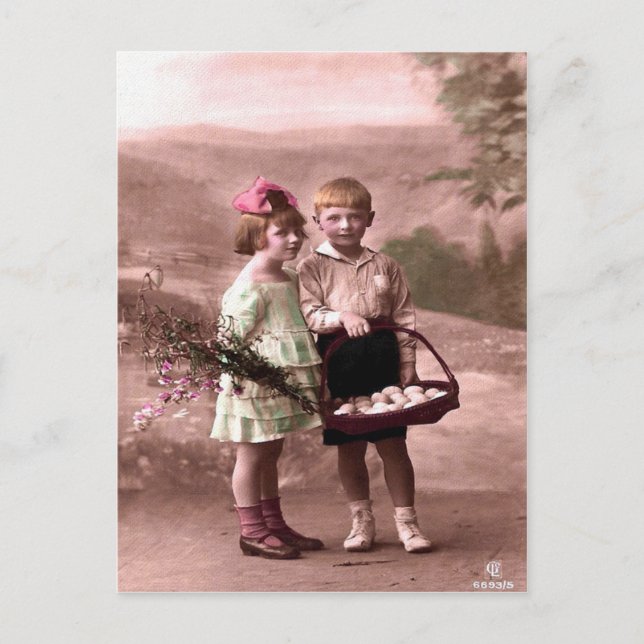Vintage Easter Holiday Postcard (Front)