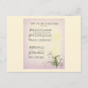 Vintage Easter Hymn Holiday Postcard