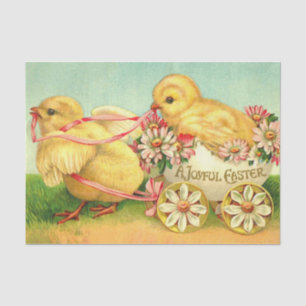 Vintage Easter Joyful Chicks Tissue Paper