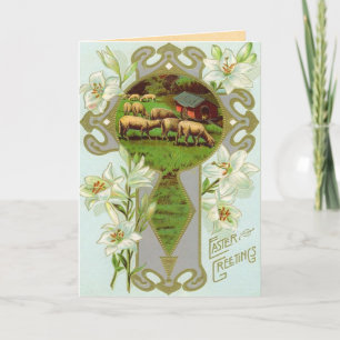Vintage Easter Lamb Card