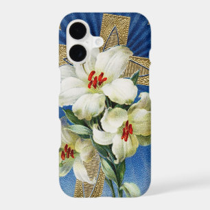 Vintage Easter Lilies and Cross iPhone 7 Case