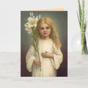 Vintage Easter Lily Card