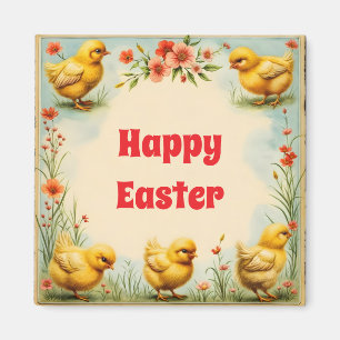 Vintage Easter Little Chicken Holiday Collection Magnet