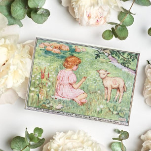Vintage Easter Little Lamb Holiday Card