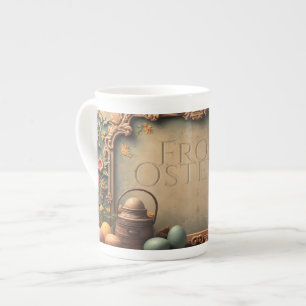 Vintage Easter Magic with Festive Floral Ornaments Bone China Mug