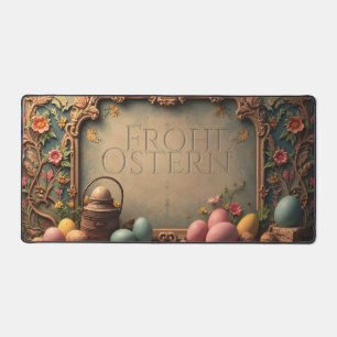 Vintage Easter Magic with Festive Floral Ornaments Desk Mat
