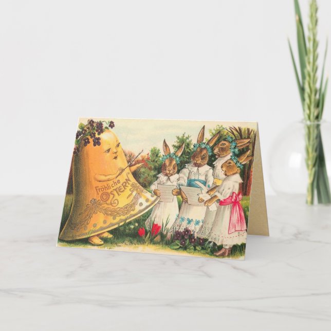 Vintage Easter Ostern Holiday Card (Front)