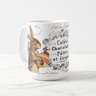 Vintage Easter Rabbit Café Coffee Mug