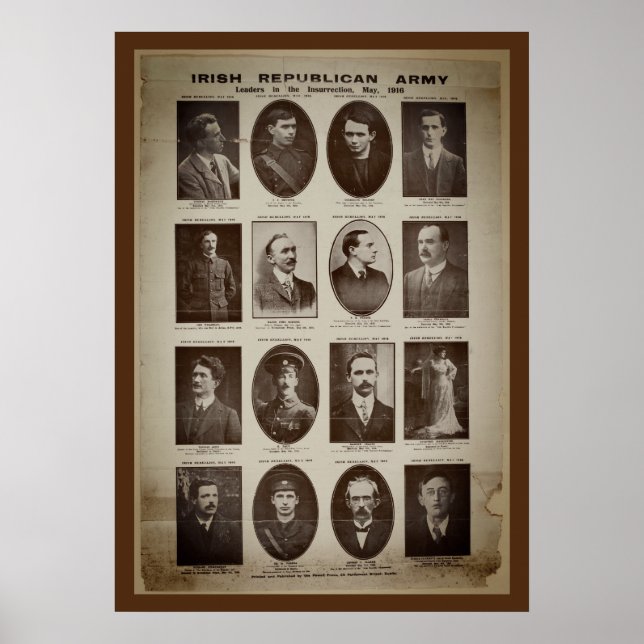 Vintage Easter Rising Leaders Poster (Front)