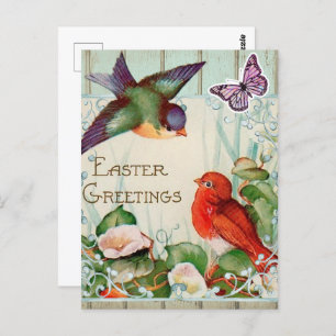 Vintage Easter Spring Greeting Postcard
