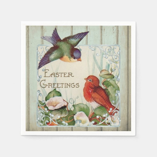 Vintage Easter Spring  Napkin (Front)