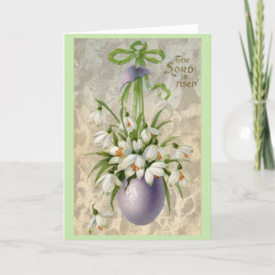 Vintage Easter - The Lord is Risen, Holiday Card