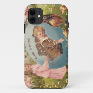Vintage Easter Victorian Girl & Boy iPhone 11 Case