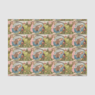 Vintage Easter Victorian Girl & Boy Tissue Paper