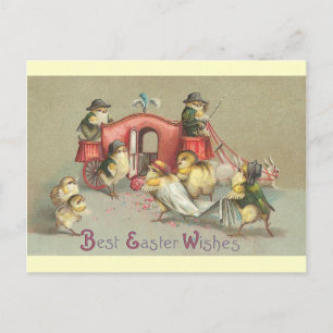 Vintage Easter Wedding - Carriage Holiday Postcard