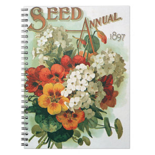 Vintage Eastman's Seed Catalogue Cover Art, 1897 Notebook