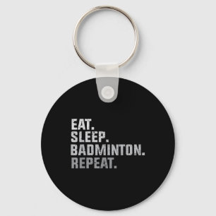 Vintage Eat Sleep Badminton - Badminton Fan Gift T Key Ring
