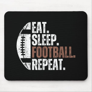 Vintage Eat Sleep Football Repeat Mouse Pad