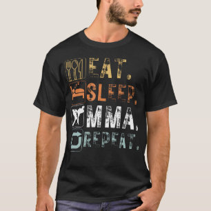 Vintage Eat Sleep Mma Repeat Funny Mixed Martial A T-Shirt