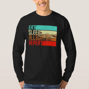 Vintage Eat Sleep Repeat Alligator T-Shirt