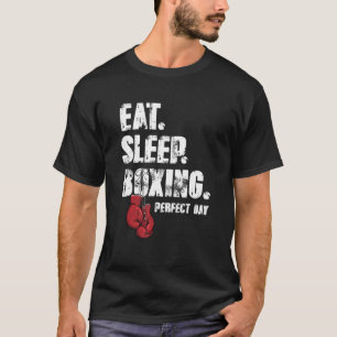 Vintage Eat Sleep Repeat Boxing Perfect Day Boxing T-Shirt