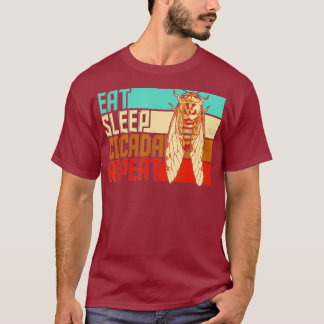 Vintage Eat Sleep Repeat Cicada T-Shirt