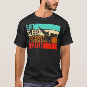 Vintage Eat Sleep Repeat Pegasus  T-Shirt