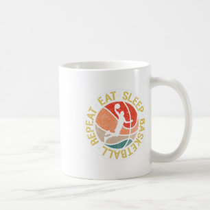 Vintage Eat Sleep Sketll Repeat Retro Dunking Coffee Mug