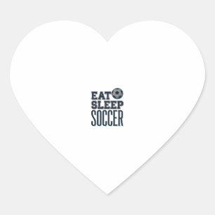 Vintage Eat Sleep Soccer Shirt Design (2)_1 Heart Sticker