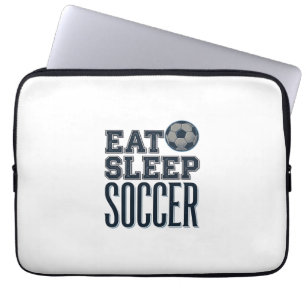 Vintage Eat Sleep Soccer Shirt Design (2)_1 Laptop Sleeve