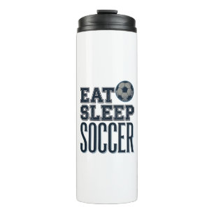 Vintage Eat Sleep Soccer Shirt Design (2)_1 Thermal Tumbler