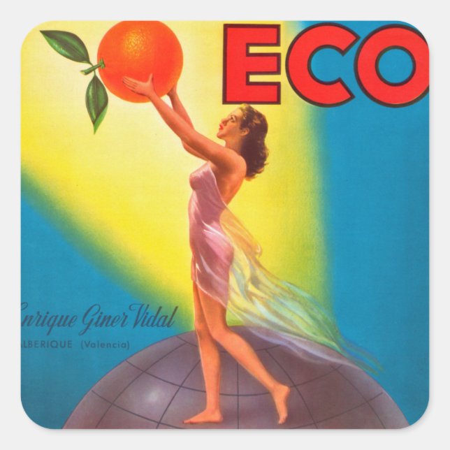 Vintage Eco Orange Label (Front)