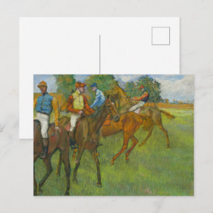 Vintage Edgar Degas Before the Race Horse Art Postcard