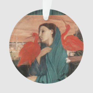 Vintage Edgar Degas Young Woman with Ibis Art Ornament