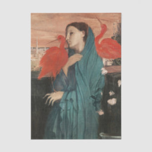 Vintage Edgar Degas Young Woman with Ibis Art Tissue Paper