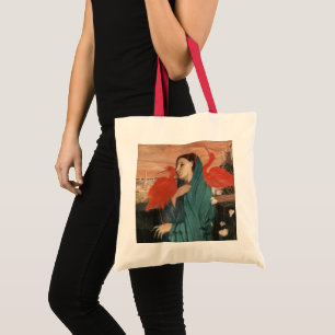 Vintage Edgar Degas Young Woman with Ibis Art Tote Bag