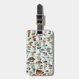Vintage Edible Mushroom Chart Luggage Tag