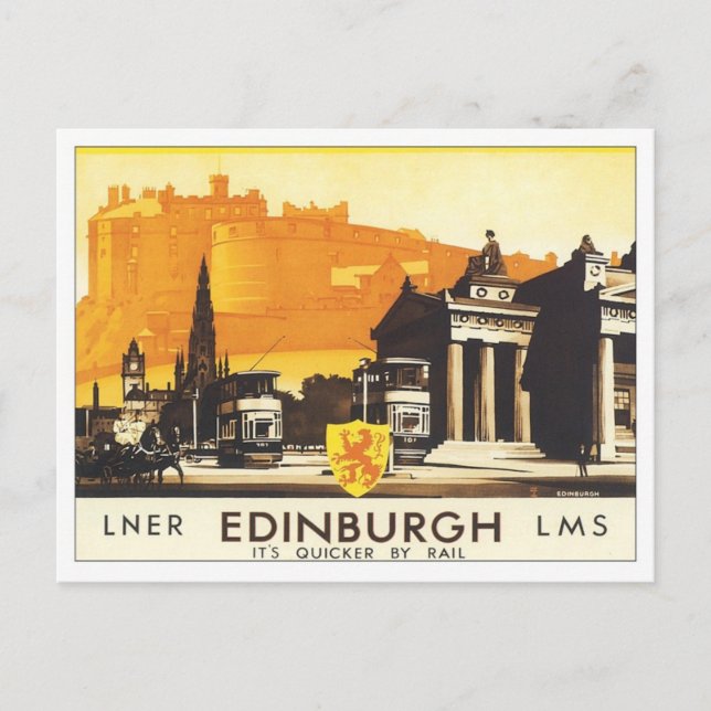 Vintage Edinburgh LNER Postcard (Front)