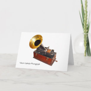 Vintage Edison Cylinder Phonograph Card