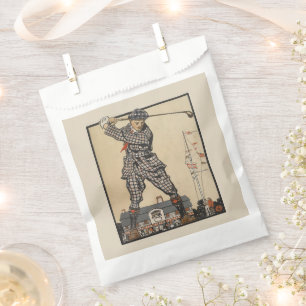 Vintage Edward Penfield Golf Illustration Art Favour Bag