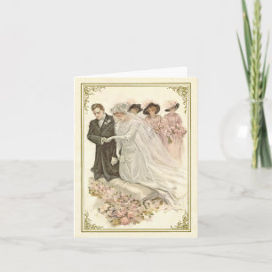 Vintage, Edwardian Wedding Notecard